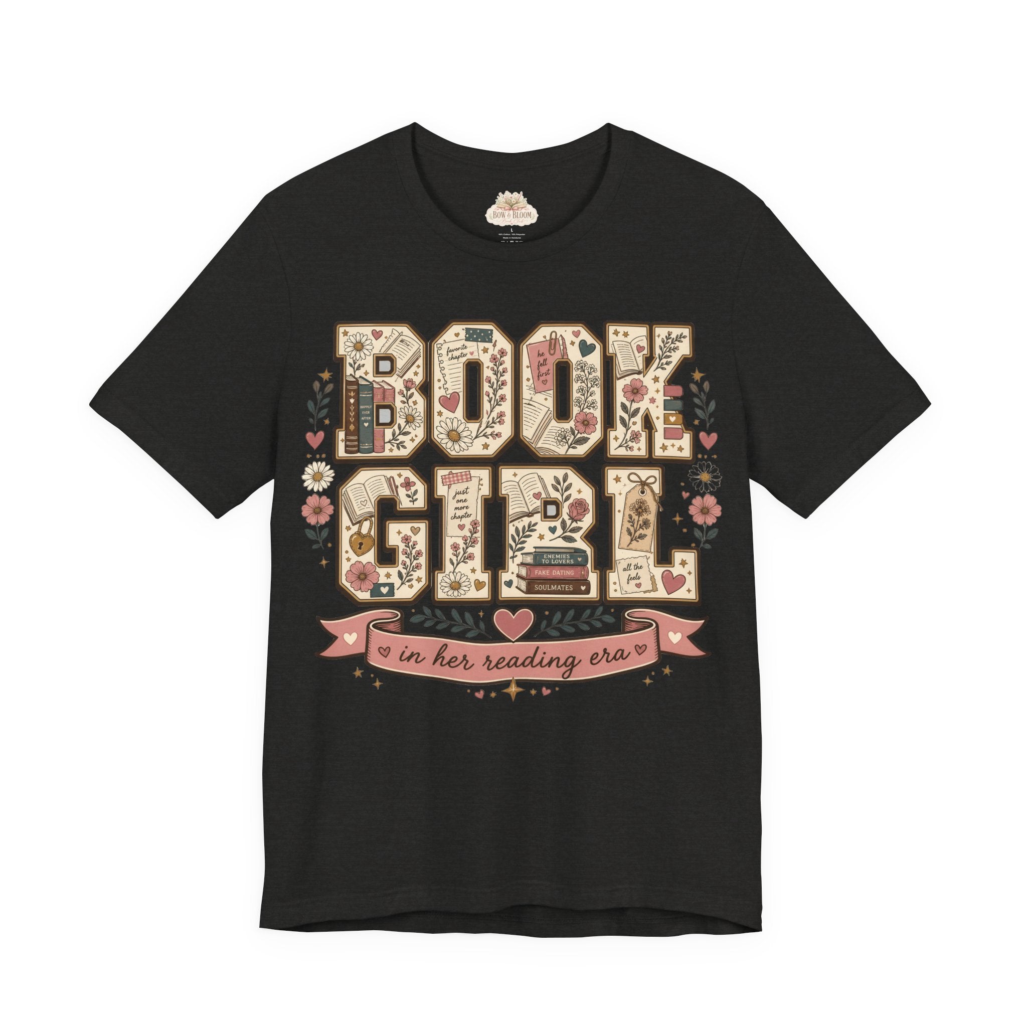 Book Girl T-Shirt — Floral "In Her Reading Era" Graphic Tee for Book Lovers