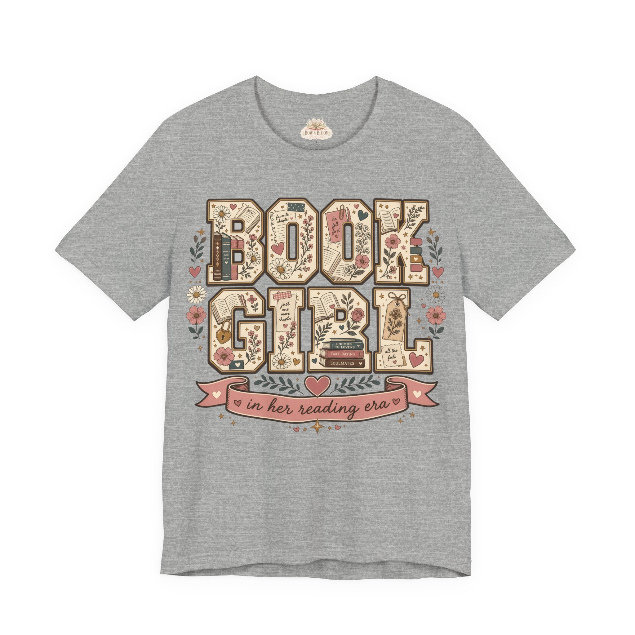Book Girl T-Shirt — Floral "In Her Reading Era" Graphic Tee for Book Lovers