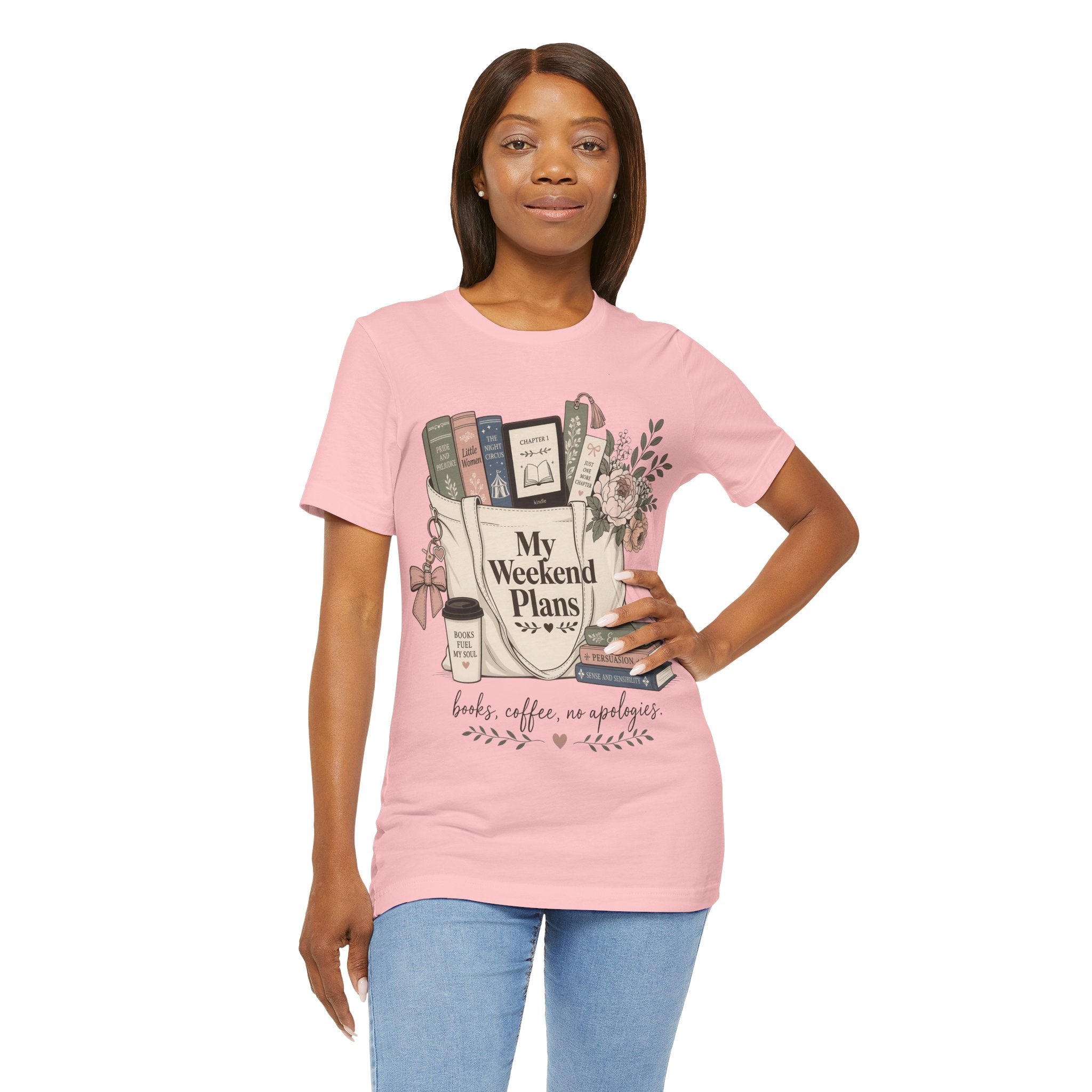 My Weekend Plans T-Shirt — Floral Graphic Tee for Book Lovers