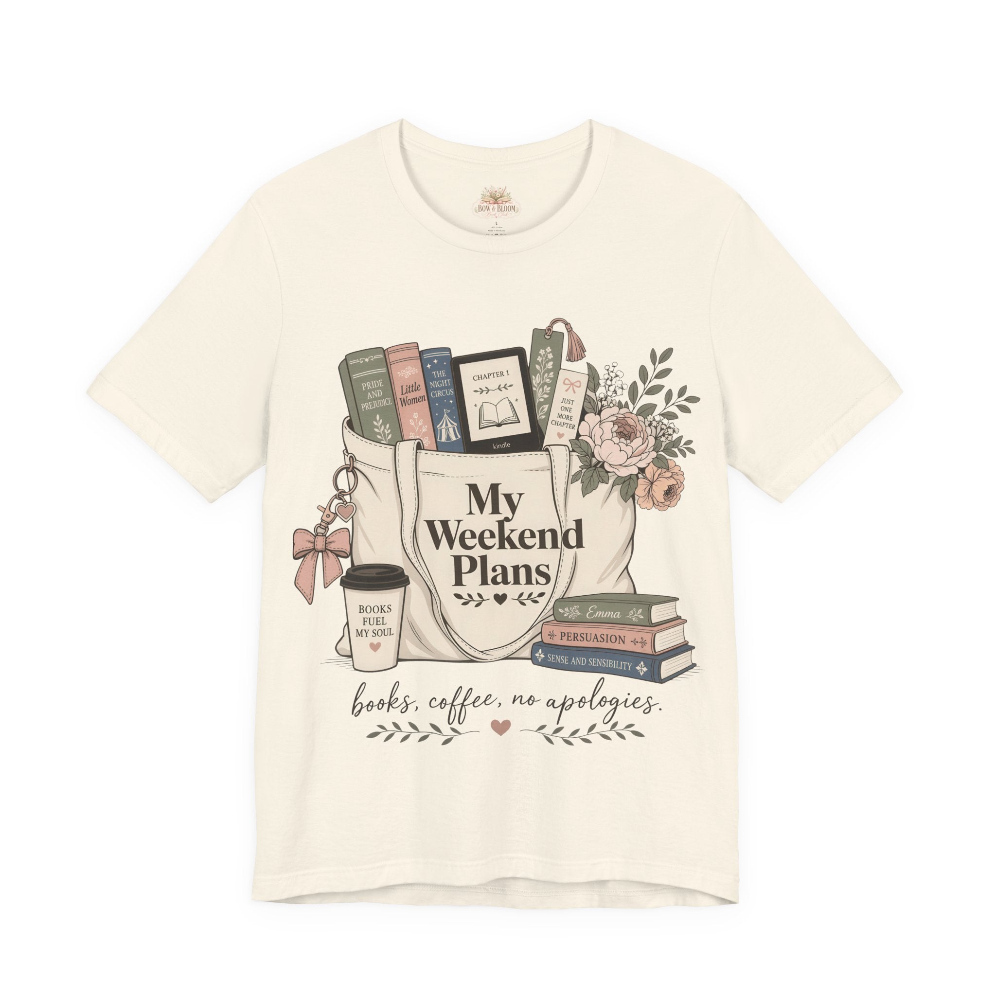 My Weekend Plans T-Shirt — Floral Graphic Tee for Book Lovers